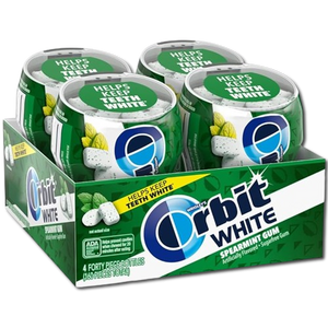 Wrigley's Orbit White Sugar Free Spearmint Gum Bottle Pack