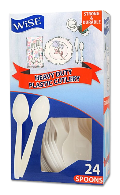 avy Duty Disposable Spoon Sets 24 PCS