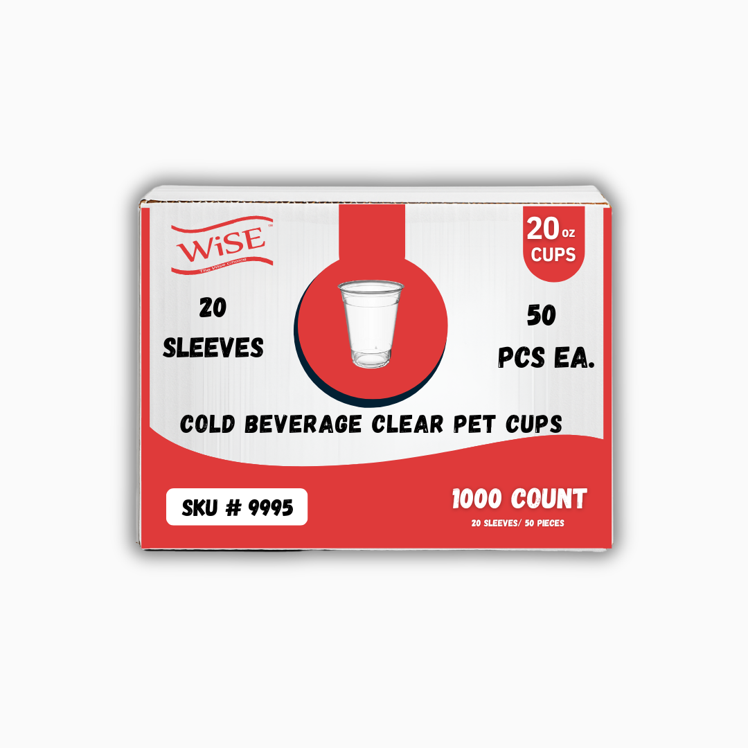 clear 20 oz PET cups disposable