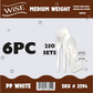 Wise 6 Pc Cutlery Set (Spoon-Fork-Knife-Napkin-Salt-Pepper) – 250 Sets, White