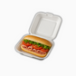 Foam Food Container – 1 Compartment, White | Hoagie Medium