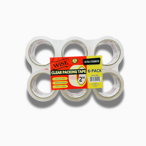 Wise Heavy Duty Clear Packing Tape 52 Mic - 6 Pack