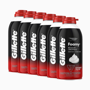 Gillette Foamy Regular Shaving Foam – 11 oz (6 Pack)