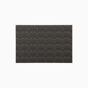 Black | Woven Textured Vinyl Placemats - Set of 4
