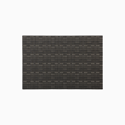 Black | Woven Textured Vinyl Placemats - Set of 4