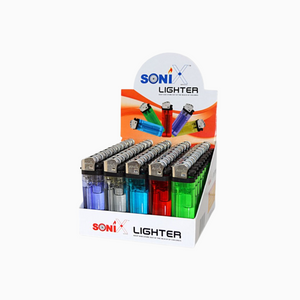 SoniX Clear Lighter – Refillable Transparent Flame Lighters for Everyday Use – Pack of 50