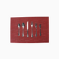 Maroon | Woven Textured Vinyl Placemats - Set of 4