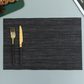 Grey | Woven Textured Vinyl Placemats - Set of 4