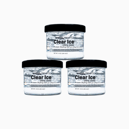 Ampro Gel Clear 10 oz  | Strong Hold Styling Gel - Flake-Free Hair