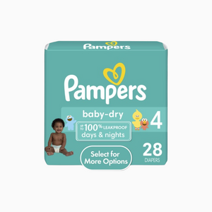 Pampers Diapers Size 4 - 28 Count | Trusted Absorbency for Growing Babies