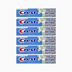 Crest Plus Baking Soda & Peroxide Whitening Toothpaste – 2.4 oz (6 Pack)