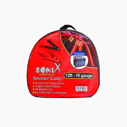 SoniX Heavy Duty Booster Cables – 10 Gauge 12 FT