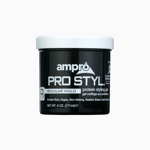 Ampro Gel Clear 6 oz | Regular Hold Styling Gel - Natural Look & Feel