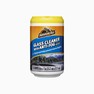 Armor All Car Glass Cleaner with Anti Fog Wipes – 6 Pack | 15 Wipes per Pack
