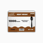 Wise Black Heavy Weight Disposable Plastic Spoons Individually Wrapped – 1000 Count